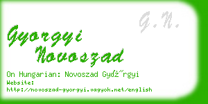 gyorgyi novoszad business card